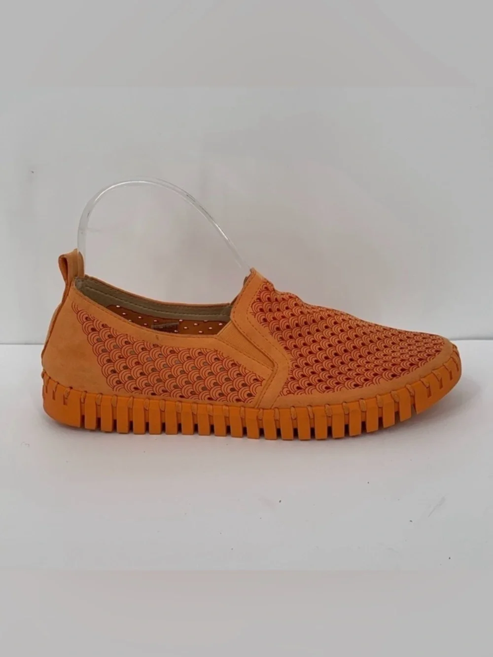 Ilse Jacobsen Tulip slip-on women flat sneaker shoe perforated orange 43 12